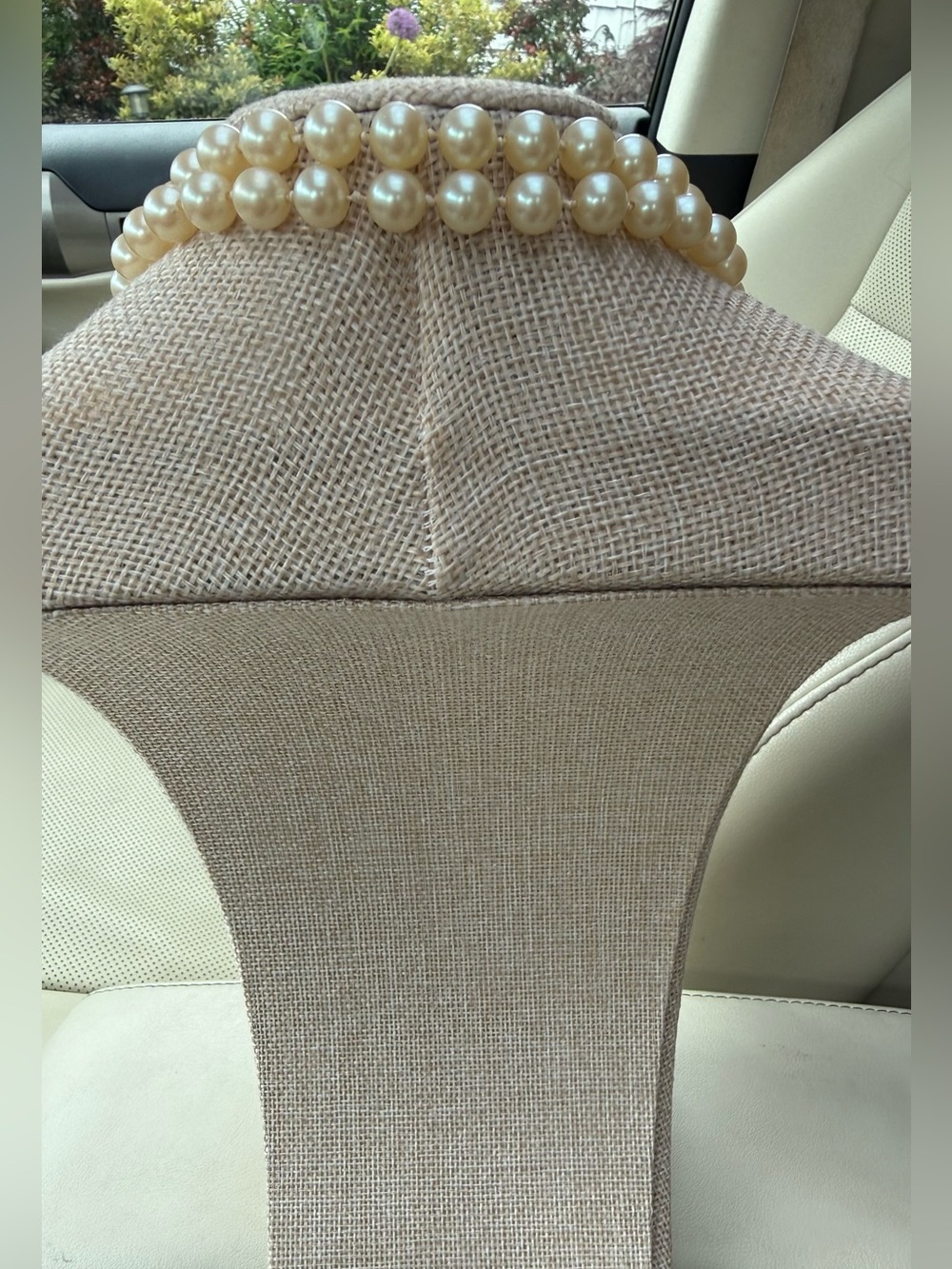 Vendome Classic Double Strand Champagne Pearl Necklace with Gold Clasp -vintage - Picture 9 of 10